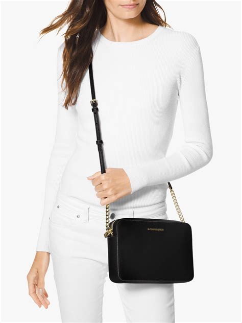 michael kors jet set large saffiano leather crossbody bag|Michael Kors 38s9xttc3l.